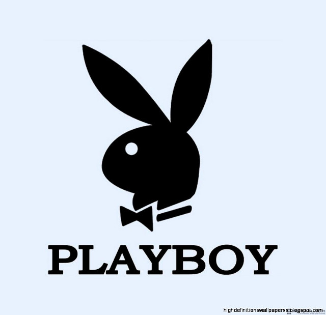 Rabbit head playboy logo black free wallpaper - medium preview image