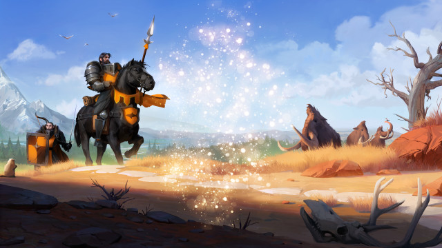 Man riding horse desert sword free wallpaper - medium preview image