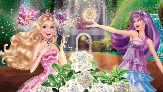 Garden fairy castle barbie dolls free wallpaper - medium preview image