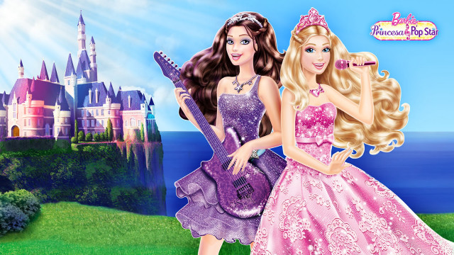 Barbie dolls castle guitar standing free wallpaper - medium preview image