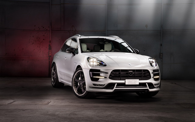 White porsche cayenne garage red free wallpaper - medium preview image