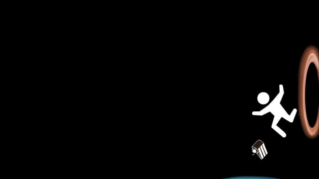 Man falling space station dark free wallpaper - medium preview image