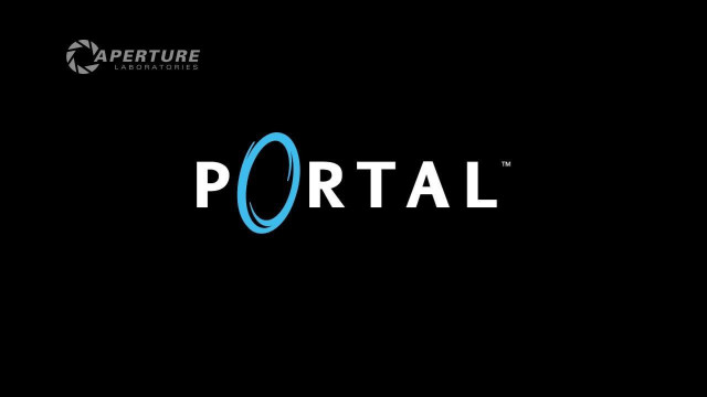 Portal logo black background blue free wallpaper - medium preview image
