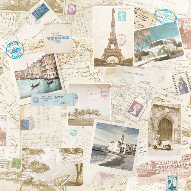 Eiffel tower postcards bunch collection free wallpaper - medium preview image