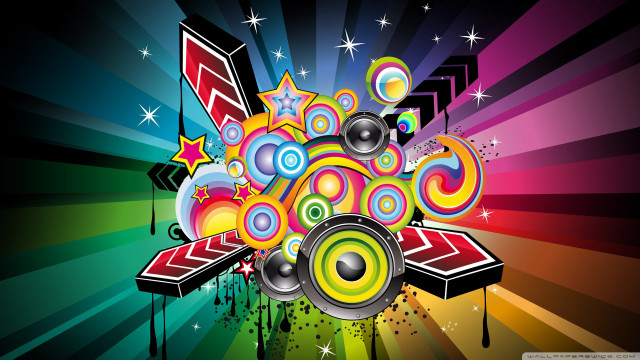 Colorful abstract background speakers stars free wallpaper - medium preview image