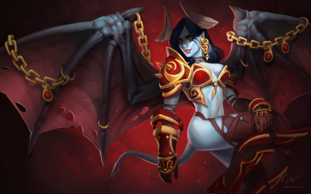 Woman bat costume chain neck free wallpaper - medium preview image