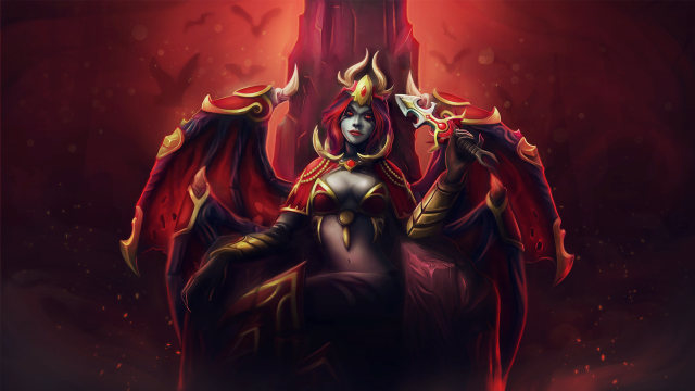 Woman red costume sword demon #2 free wallpaper - medium preview image