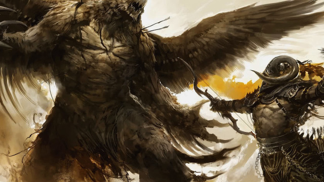 Man large bird giant bird free wallpaper - medium preview image