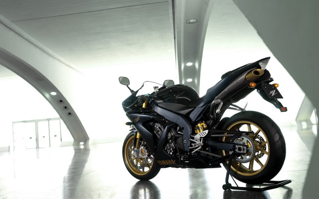 Motorcycle parking garage light black free wallpaper - medium preview image