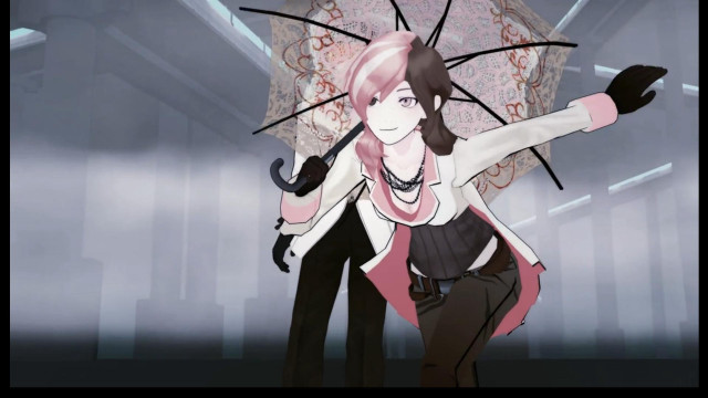 Woman umbrella room ceiling fan free wallpaper - medium preview image