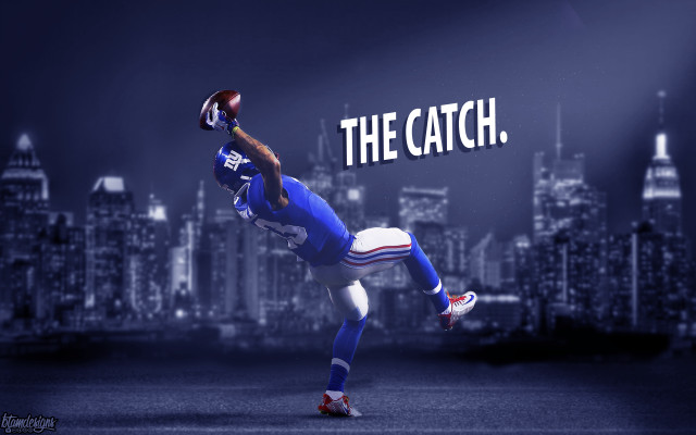Football player catching ball the free wallpaper - medium preview image