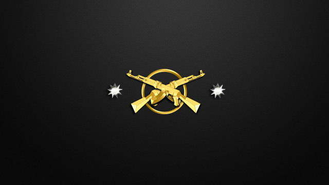 Gold gun two stars black free wallpaper - medium preview image