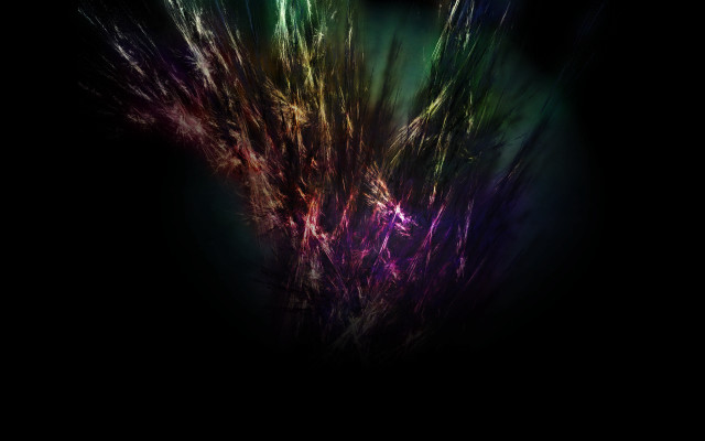 Black background purple green flowers free wallpaper - medium preview image