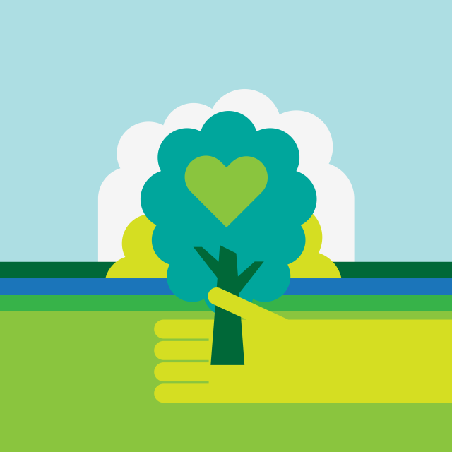 Hand holding tree heart trunk free wallpaper - medium preview image