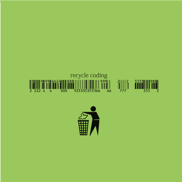 Man pushing shopping cart barcode free wallpaper - medium preview image