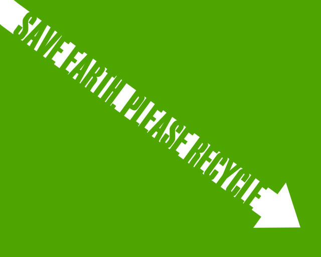 Green background arrows save earth free wallpaper - medium preview image