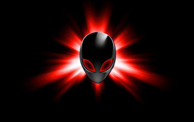 Red light alien head black free wallpaper - medium preview image