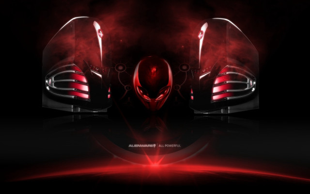 Futuristic helmet red lights face free wallpaper - medium preview image