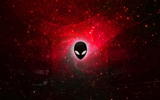 Alien head red light black free wallpaper - medium preview image