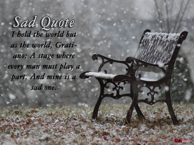 Bench snow poem sad quote free wallpaper - medium preview image
