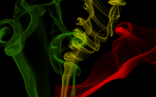 Red green smoke dark background free wallpaper - medium preview image