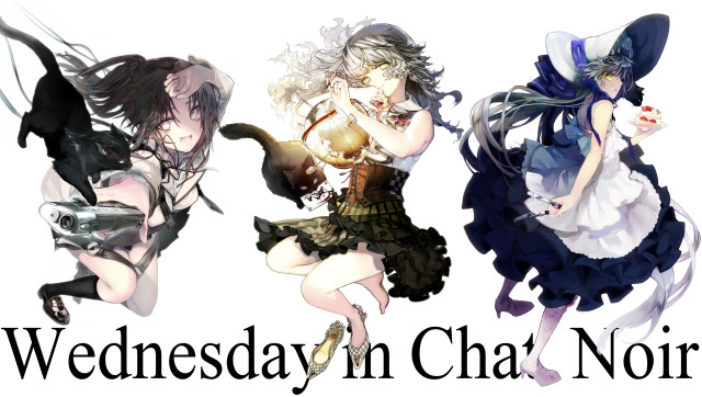 Three anime characters posing wednesday free wallpaper - medium preview image