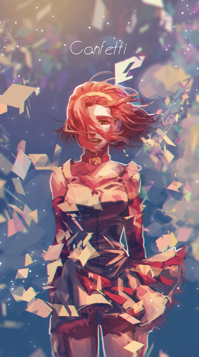 Girl red hair dress stars free wallpaper - medium preview image