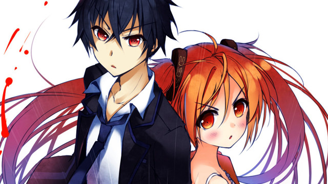 Anime characters red eyes long free wallpaper - medium preview image
