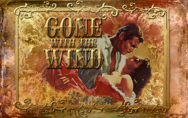 Kissing portrait goldframe romantic poster free wallpaper - medium preview image