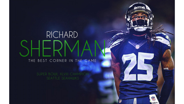 Football player face painted sherman free wallpaper - medium preview image