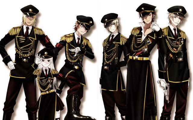 Uniform group people standing white free wallpaper - medium preview image