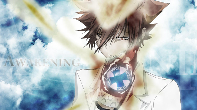 Man sword clouds blue sky free wallpaper - medium preview image
