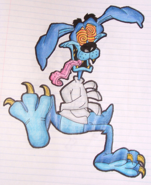 Cartoon character running scarf feet free wallpaper - medium preview image