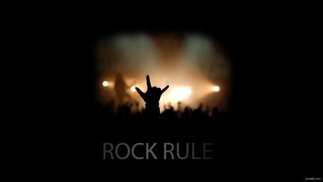 Rock rules concert hands lights free wallpaper - medium preview image
