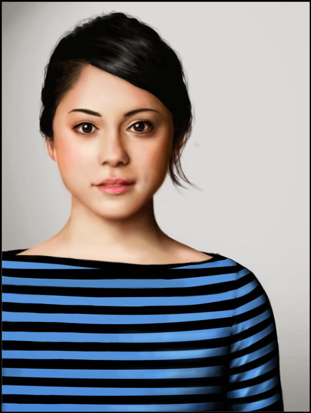 Eve ryder striped shirt black free wallpaper - medium preview image