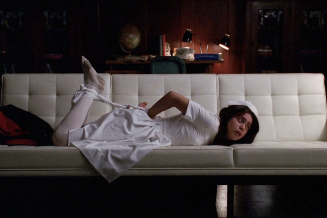 Woman couch legs crossed relaxed #2 free wallpaper - medium preview image