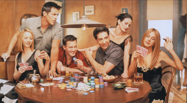 Group playing cards table man #2 free wallpaper - medium preview image