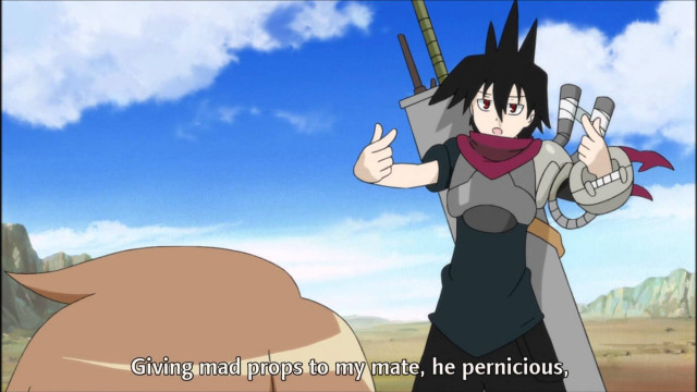 Cartoon character sword caption image #2 free wallpaper - medium preview image
