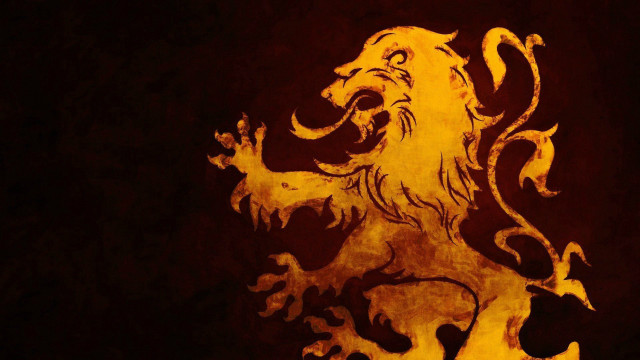 Lion painted wall dark red free wallpaper - medium preview image