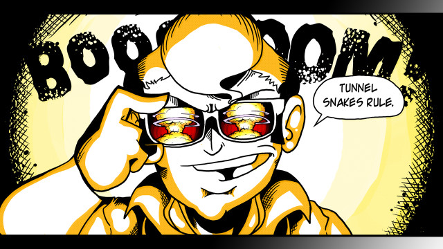 Cartoon man glasses boom speech free wallpaper - medium preview image