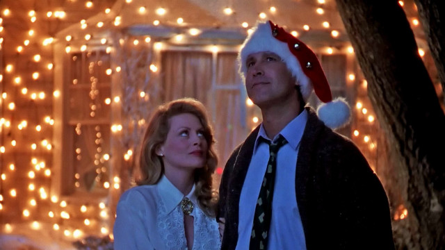 Man woman christmas light display #2 free wallpaper - medium preview image