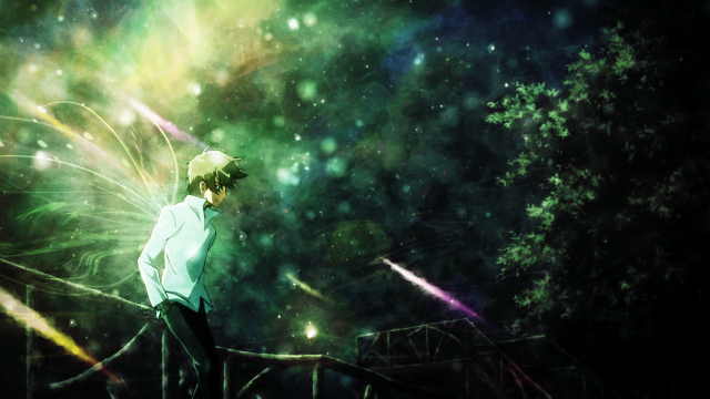 Man bridge butterfly shoulder forest free wallpaper - medium preview image