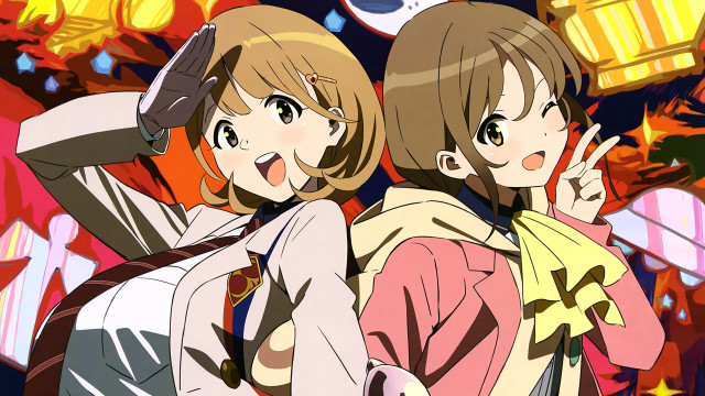 Girls standing wall clock star free wallpaper - medium preview image