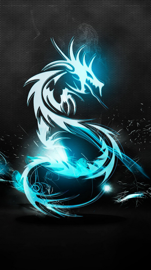 Blue black dragon black background #3 free wallpaper - medium preview image