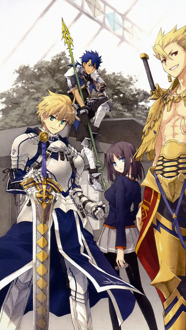 Anime characters group building sky #5 free wallpaper - medium preview image