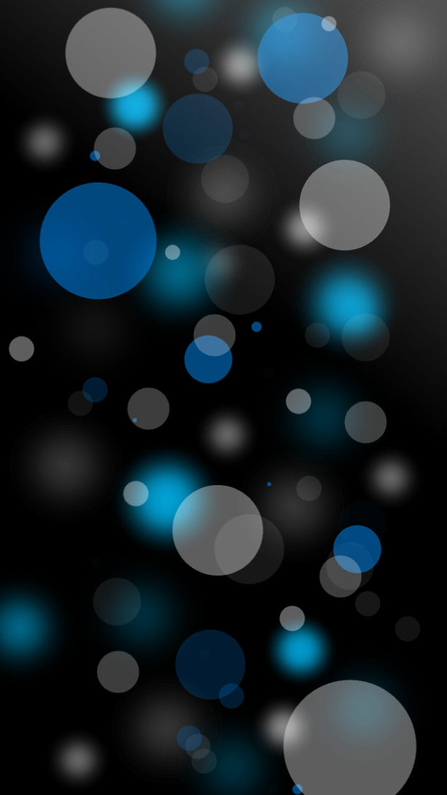Black background blue white circles free wallpaper - medium preview image