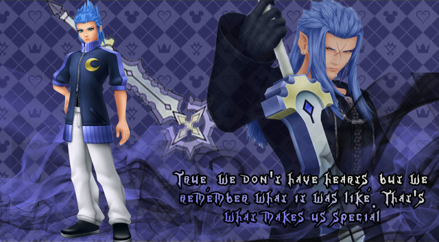 Cartoon character sword caption blue free wallpaper - medium preview image