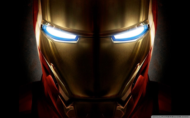 Ironman closeup glowing eyes red free wallpaper - medium preview image