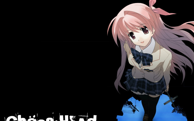 Pink hair girl black shirt free wallpaper - medium preview image