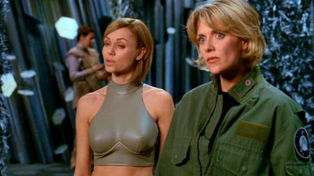 Women military clothing standing room free wallpaper - medium preview image